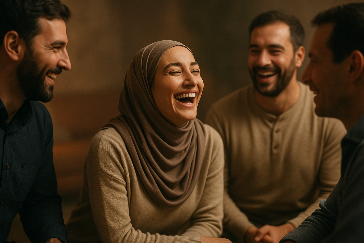 تفسير رؤية زوجتي تضحك مع الرجال في المنام