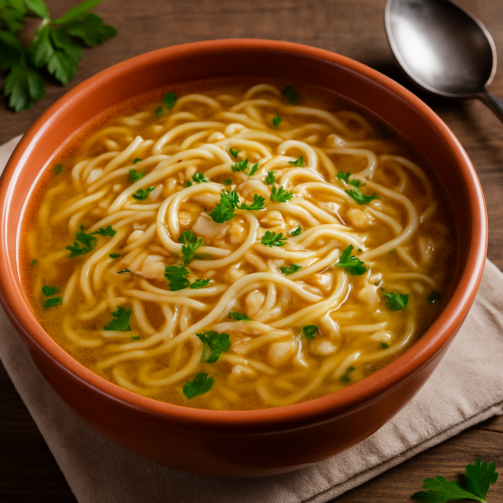 شوربة الشعيرية بالبصل – وصفة بسيطة وسريعة ولذيذة