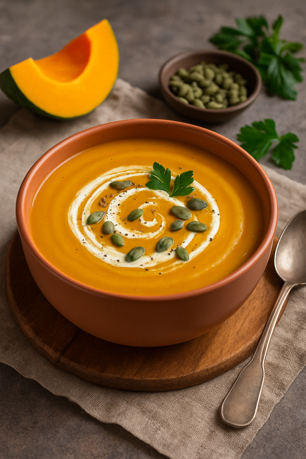 شوربة اليقطين وصفة كريمية ولذيذة بطعم دافئ